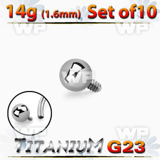 fh47bzi8 titanium 3mm balls internal threaded bar posts