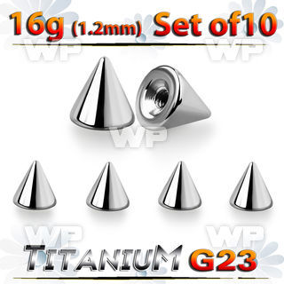 fh6u03 pack 4mm g23 titanium cones threading 1 2mm belly piercing