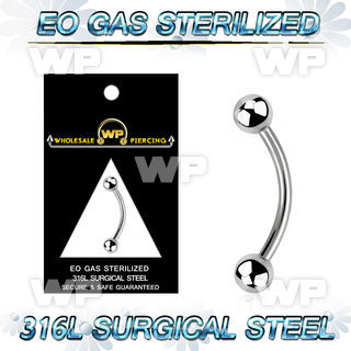 g4uw40 presterilized steel bananabell 16g two 4mm balls