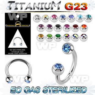 gh64wk6 presterilized titanium circular bar jeweled balls