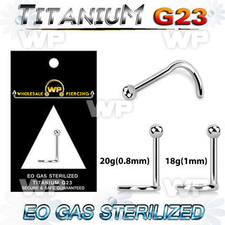 ghu34 presterilized titanium nose screw 20g 18g ball top