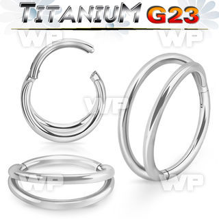 h3i3xzk titanium hinged segment clicker 16g double rings