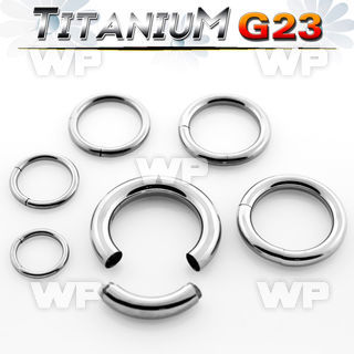 h3i g23 titanium segment ring ear lobe piercing