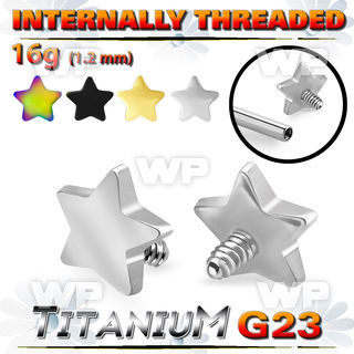 h3r8u titanium 3mm flat star shape design top for barposts