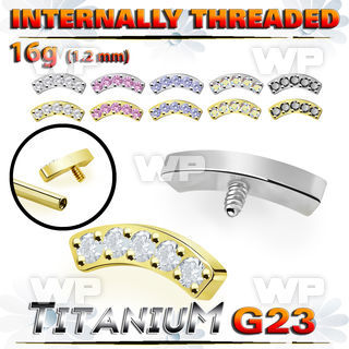 h3xgzz8u pvd finish implant grade titanium five curved top