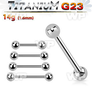 h44um3 g23 titanium nipple barbell 1 6mm 4mm ball nipple piercing