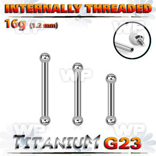 h44w4k8 titanium internal brow bar 2mm balls