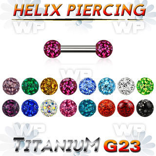 h44wakz titanium straight bar 3mm multi crystal balls