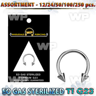 h4b20ls g23 titanium cbr horseshoe 1 2mm 3mm cones 1 4 to 9 16 belly piercing
