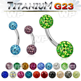 h4udasy g23 titanium belly ring 5mm 6mm resin covered ferido belly piercing