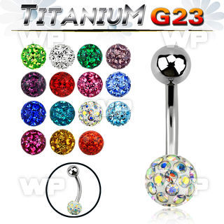 h4uday g23 titanium belly ring 5mm top titanium ball 6mm multi belly piercing