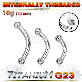 h4uw4k8 titanium internal brow bananabell 2mm balls