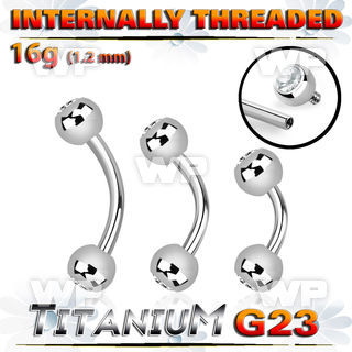h4uwc408 titanium brow bananabell jewel balls internal