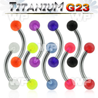 h4uwq g23 titanium micro banana 1 2mm 3mm acrylic uv ball eyebrow piercing