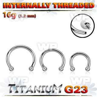 h64w4k8 titanium internal circular bar 2mm balls