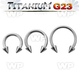 h64w6u g23 titanium cbr horseshoe 1 2mm 3mm cones belly piercing