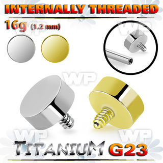 ha1z8u titanium 3mm flat round shape design top for barposts