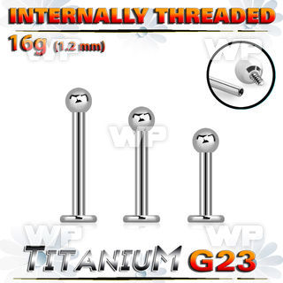 hb44ks8 titanium internal labret stud ball