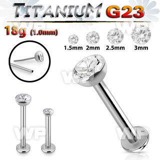 hb4m83get titanium labret stud 18g threadless press fit top