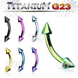 hr4uwuks ion plated g23 titanium micro banana 1 2mm 2 5mm cones eyebrow piercing