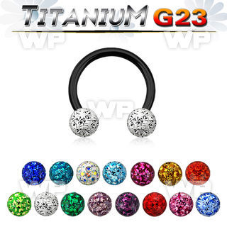 hr64da0 ion plated g23 titanium cbr horseshoe 1 6mm 4mm resin co belly piercing