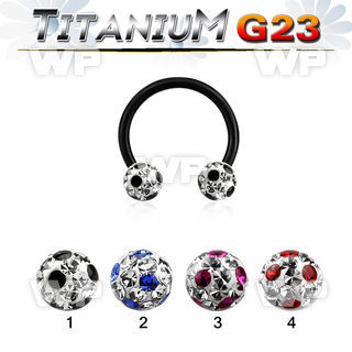 hr64das7 ion plated g23 titanium cbr horseshoe 1 6mm 5mm multi belly piercing
