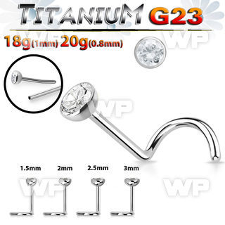 hu3ou5g titanium threadless press fit nose screw bezel cz