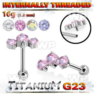 hxw8ue9 titanium bar descending claw cz ball internal