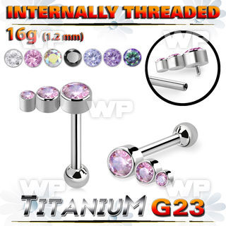 hxw8uet titanium bar descending bezel cz ball internal