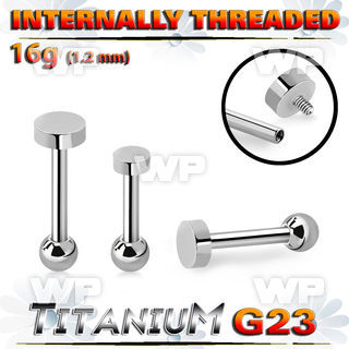 hxw8uk titanium internal threaded barbell 3mm 4mm round