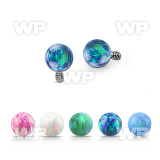 idop4s 4mm syntetic opal ball shaped dermal anchor top part