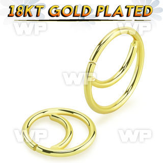 im3w7et 18kt gold finish 925 silver seamless nose ring moon