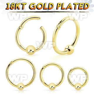 im3wixey4z 18k gold finish silver hinged segment clicker 16g