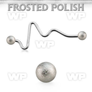 inefo5 steel industrial heart beat barbell w frosted steel ball