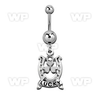 j31slk steel belly ring normal high polished steel ball dangli belly piercing
