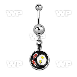 j31y0y steel belly ring normal high polished steel ball dangli belly piercing