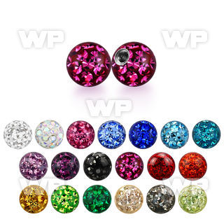 jda0 4mm multi crystal ball epoxy cover 1 6mm threading belly piercing