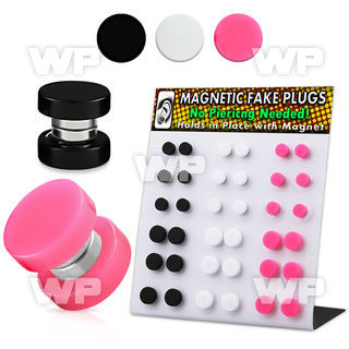 jijmal display with of magnetic fake cheater plugs out o ring s belly piercing