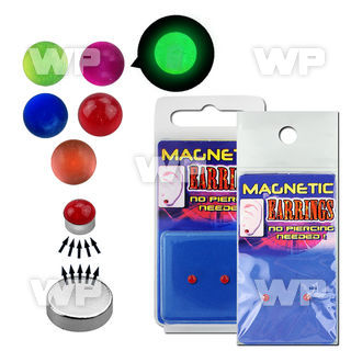 jiwaey 3mm glow in the dark acrylic fake ear ring 5mm belly piercing