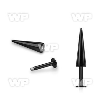 lbtc15 anodized 14g 316l steel labret with 15mm cone