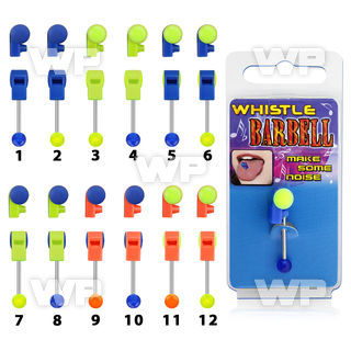 m244e blister packageglow in the dark acrylic whistle tongue tongue piercing