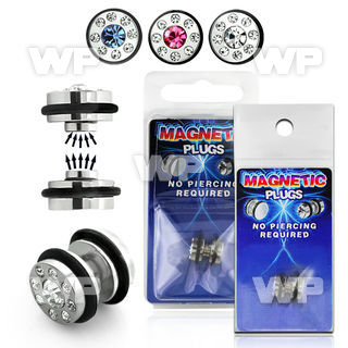 m2jmepp steel magnetic fake plup crystals o ring s size 10mm belly piercing