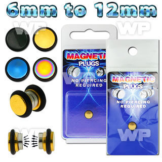 m2jmkl ion plated steel magnetic fake plup o ring belly piercing