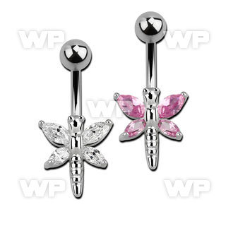 mcdz349x belly banana w a lower dragonfly w cz stone wings