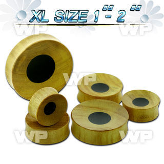 mco7fb xl big gaue sized concave double flare jack fruit wood ear lobe piercing