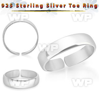 mrskl silver adjustable toe ring plain