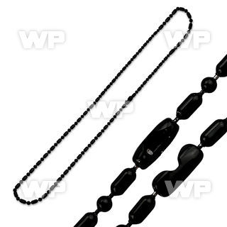 nk4bl black pvd stainless steel ball bead chain necklace