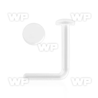 nsrtd clear flex nose stud retainer,w 2mm flat disk shaped top