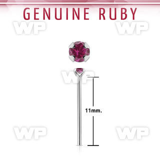 nypge5 925 silver bend it yourself nose stud w a ruby stone