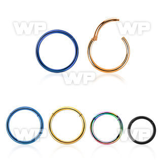 pvd plated surgical steel hinged segment ring, 20g